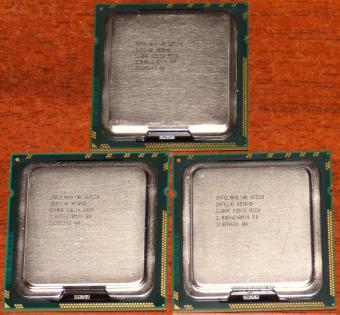 3x Intel Quad Xeon W3530 2.80 GHz CPU (Bloomfield) 8MB Cache sSpec: SLBKR, Socket 1366, 45nm, 130W, Costa Rica 2010